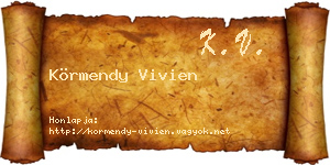 Körmendy Vivien névjegykártya